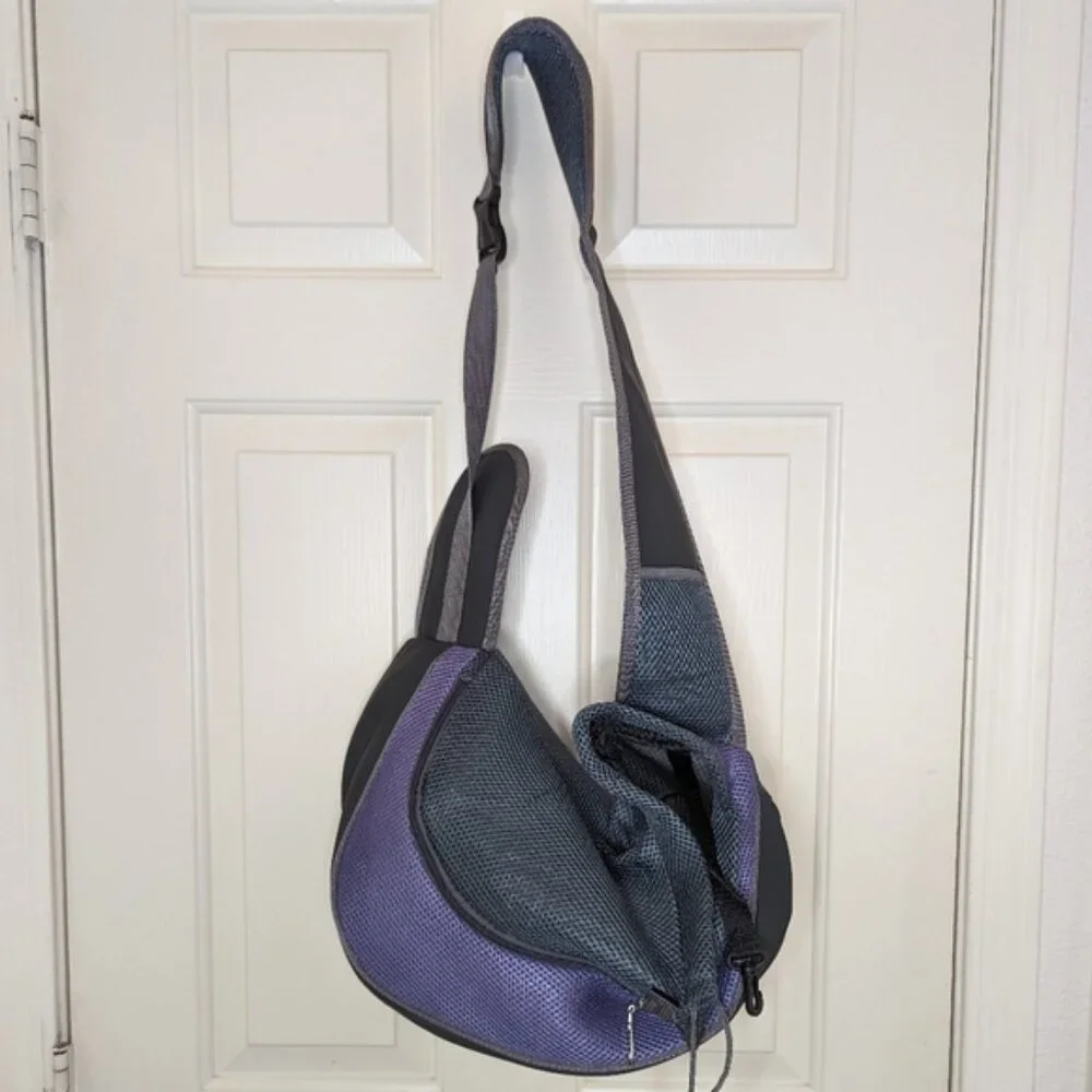 Pet Sling Carrier Purple/Grey/Black Size L NWOT‎